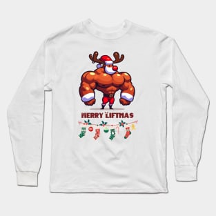 Christmas Reindeer - Merry Liftmas Long Sleeve T-Shirt